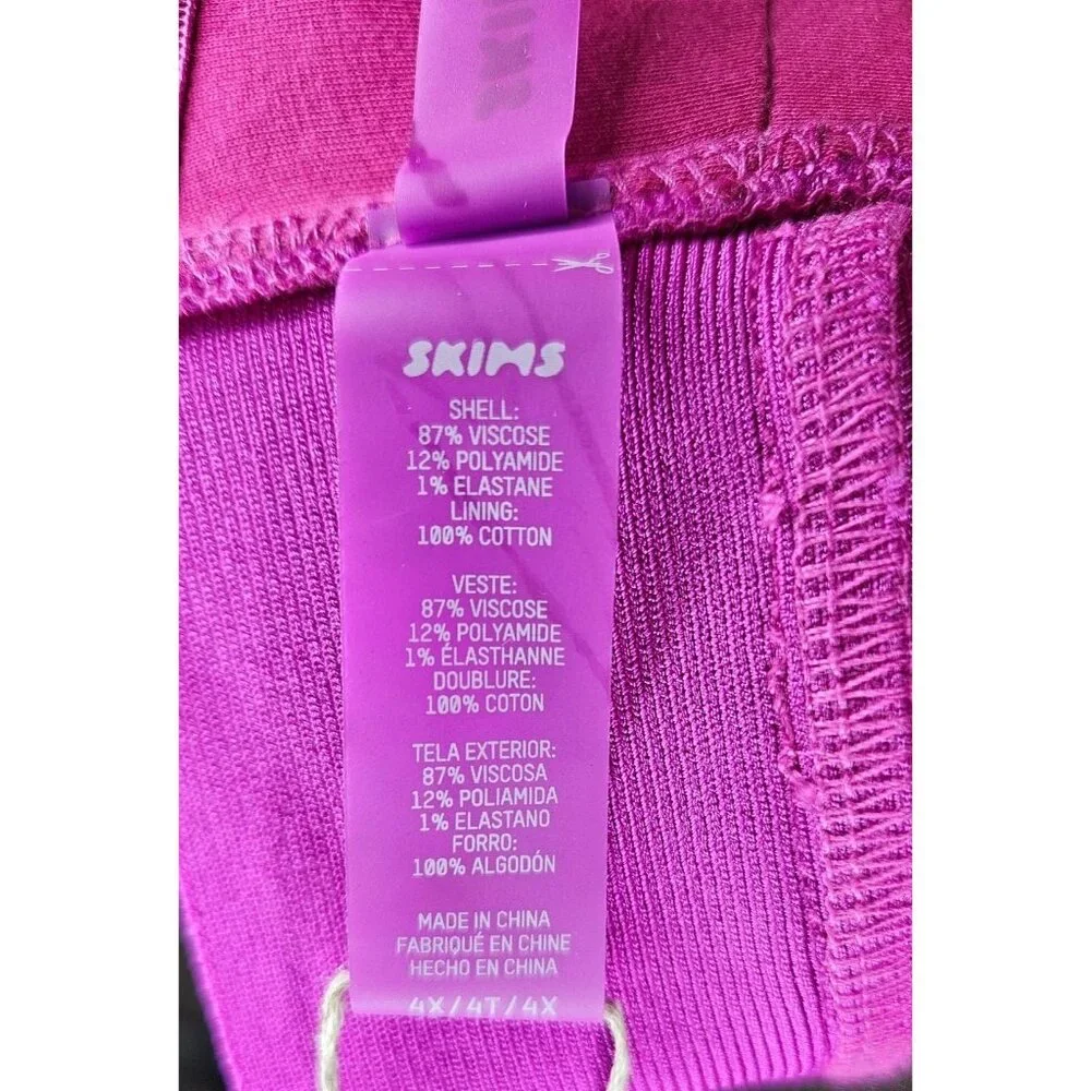 Skims Knit Swim Bandeau Bikini Top Women Size 4X Lollipop